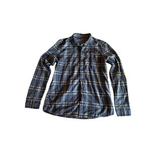 Toad&Co Beckmen Slim Shirt Mens Large Blue Plaid Organic Cotton Button Down L